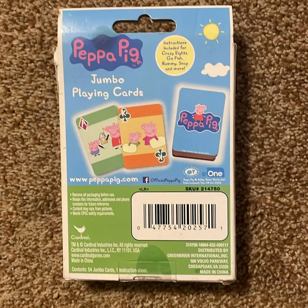 PEPPA PIG Jumbo Playing Cards